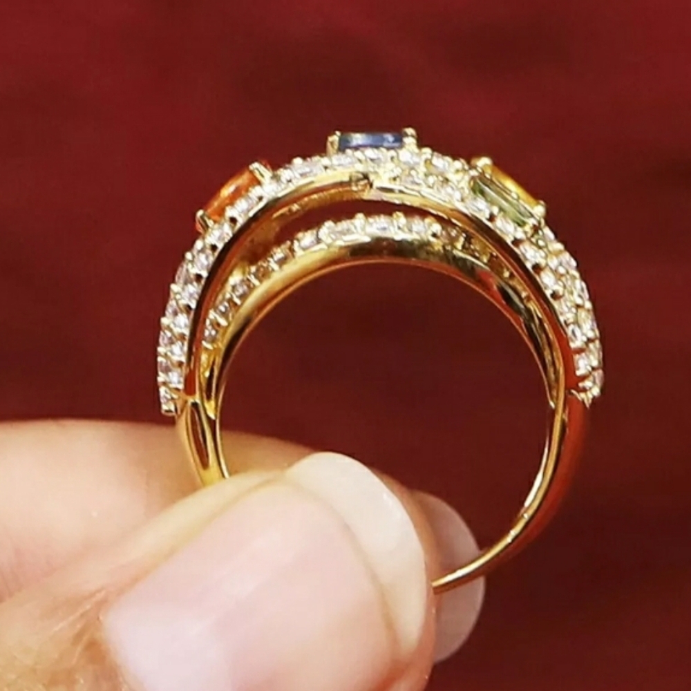 Victoria Wieck Colors of Sapphire  bridge Ring - Picture 5 of 7